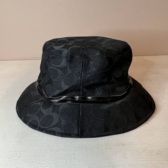 Vintage Coach Black Logo Bucket Hat Y2K 2000s - Picture 4 of 8